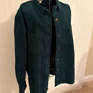 J. Crew Forest Green Women’s Corduroy Shirt